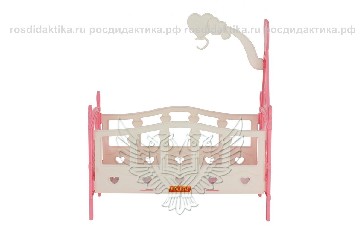 Кроватка сборная для кукол №3 (6 элементов) (в пакете)