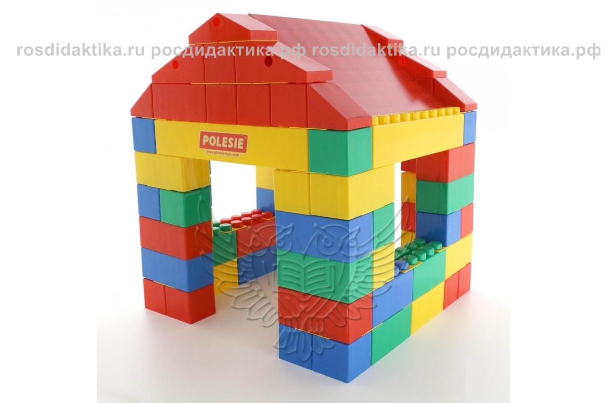 Конструктор пластмассовый строительный "Дом", 134 элемента