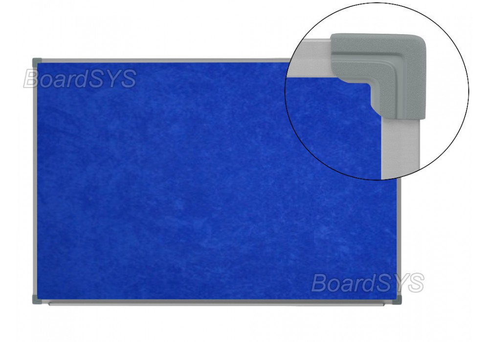 Доска информационная односекционная Т * 60х90 син, ткань синяя полиэфирная, 600х900
