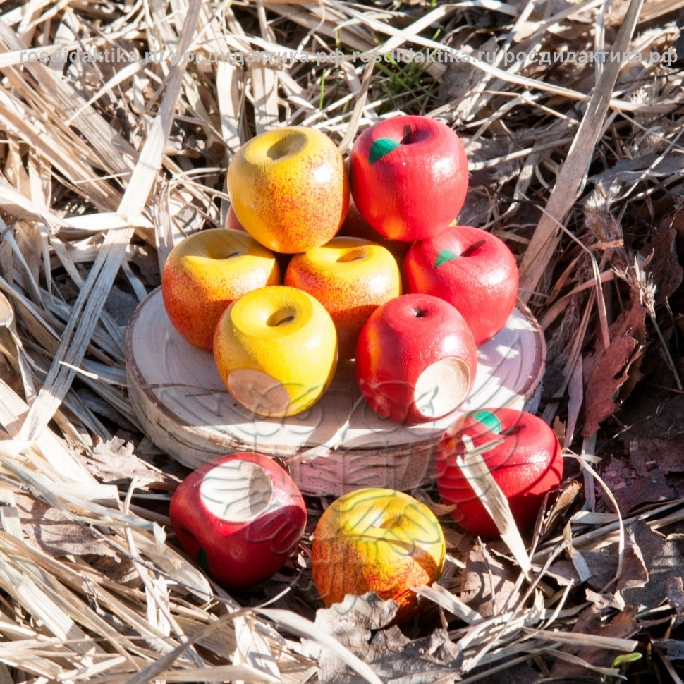 Счетный материал «12 наливных яблочек» в мешочке