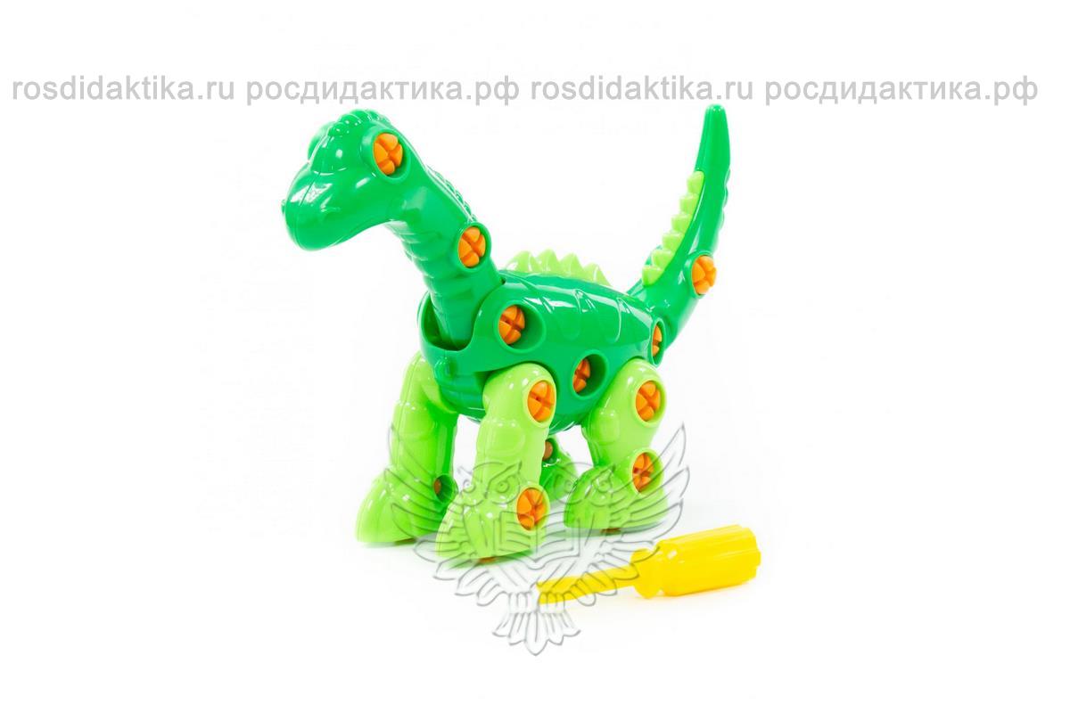 Конструктор-динозавр "Диплодок" (35 элементов) (в пакете)