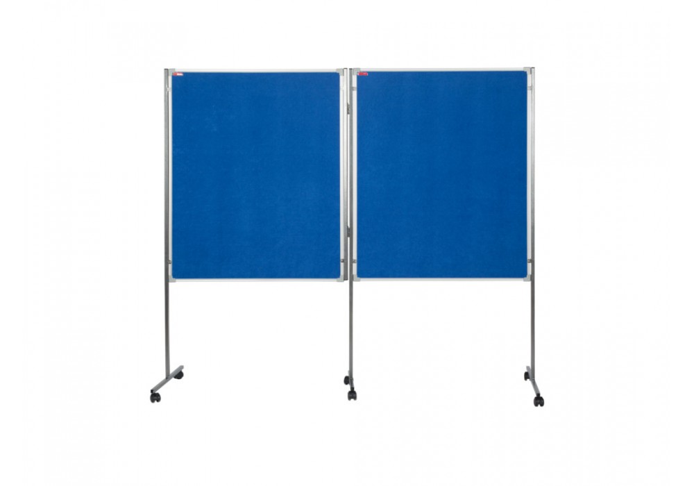 Стенд информационный двухсекционный СДТ-2, м/к, ткань синяя полиэфирная, 1800х2100