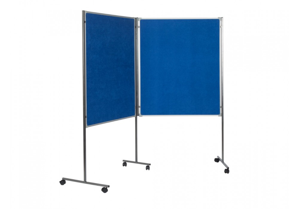 Стенд информационный двухсекционный СДТ-2, м/к, ткань синяя полиэфирная, 1800х2100