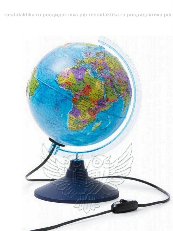 Глобус Земли политический d-320 мм М 1:40 млн. с подсветкой