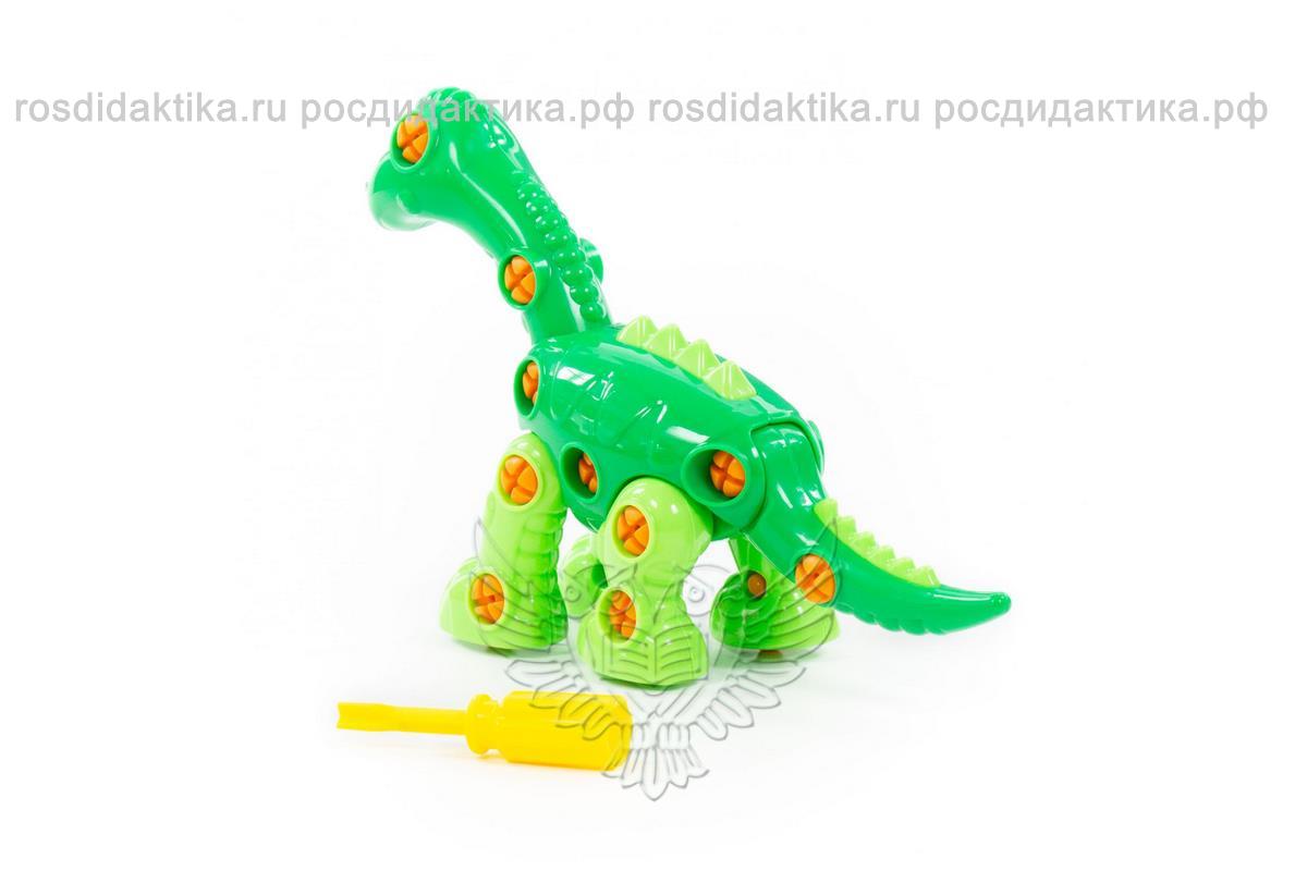 Конструктор-динозавр "Диплодок" (35 элементов) (в пакете)