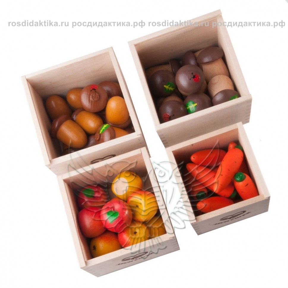 Счетный материал «12 Наливных яблочек - 4 сорта» в коробочке-сортере