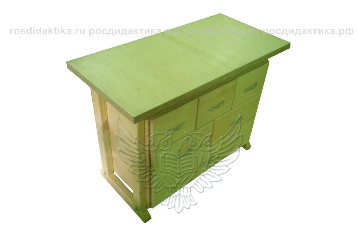 Стол-тумба "Маленький мастер" с ящиками, (берёзовая фанера), 1000×500×750