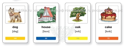 Карточки тематические на отработку лексики английского языка (8 наборов по 333 карточки)