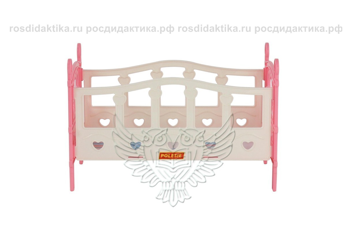Кроватка сборная для кукол №2 (5 элементов) (в пакете)
