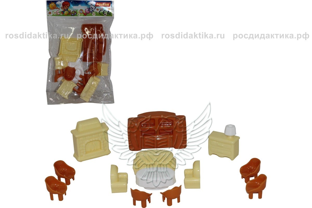 Набор мебели для кукол №4 (13 элем. в пакете) 