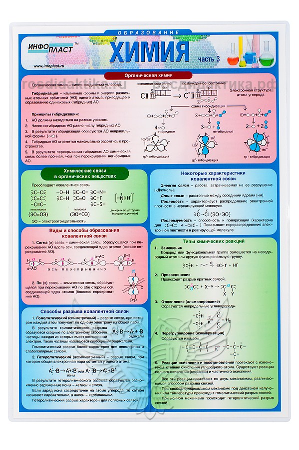 Таблица раздаточная "Химия", ч. 3, А4, лам.