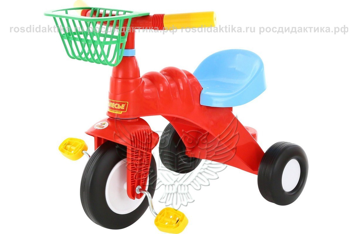 Велосипед 3-х колёсный "Малыш" с корзинкой (Колёса пластмассовые) 