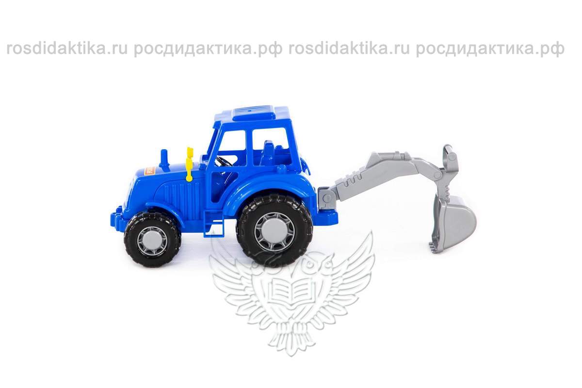 Трактор "Мастер" (синий) с лопатой (в сеточке)