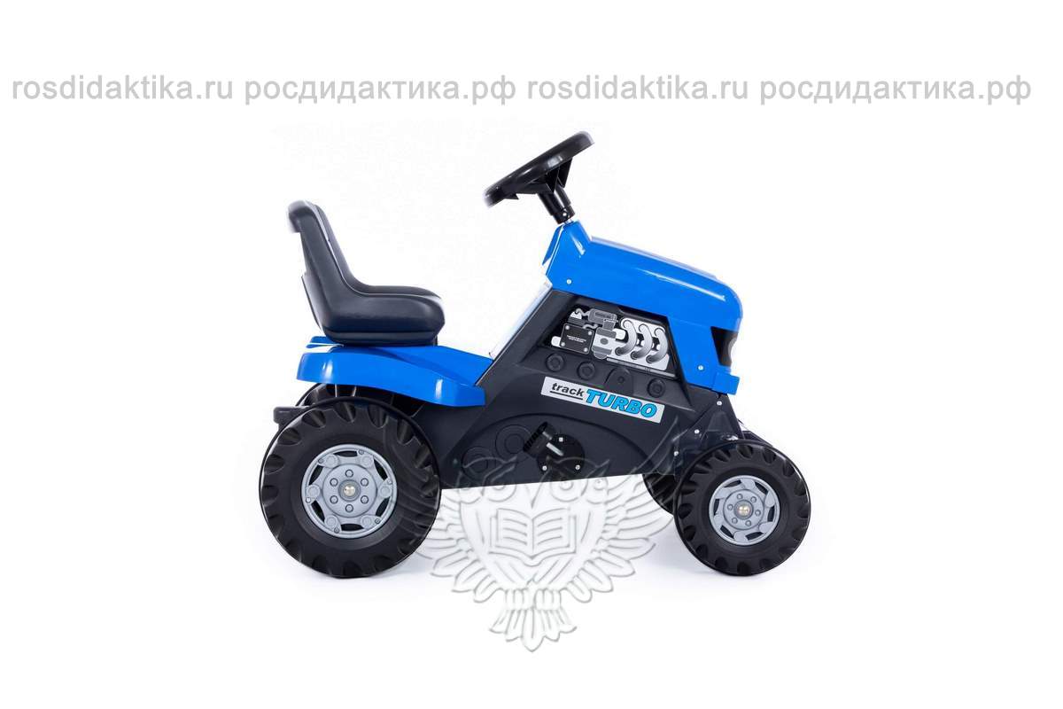 Каталка-трактор с педалями "Turbo" (синяя)