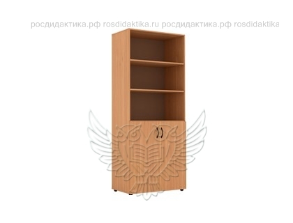 Шкаф для документов широкий полуоткрытый, ЛДСП (меламин, кант ПВХ), 854х450х2010