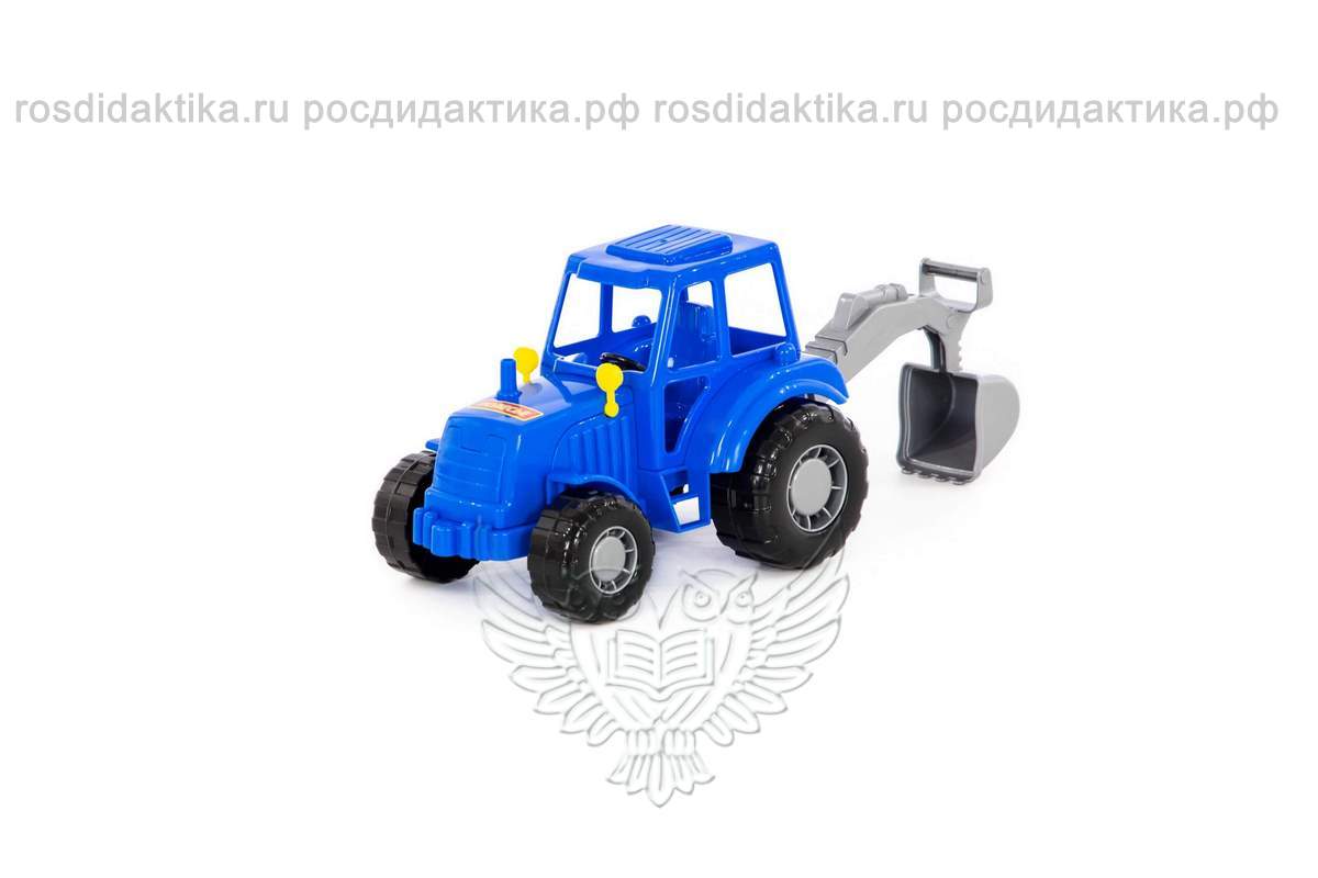 Трактор "Мастер" (синий) с лопатой (в сеточке)