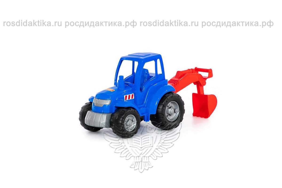 Трактор "Чемпион" (синий) с лопатой (в сеточке)