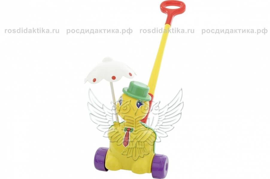 Каталка игрушечная с ручкой "Черепашка Тортила"