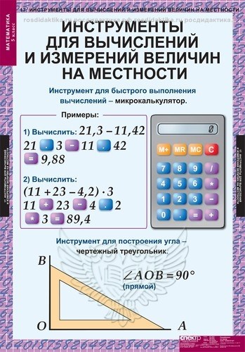 Комплект таблиц "Математика 5 класс" (18 таблиц 680х980)