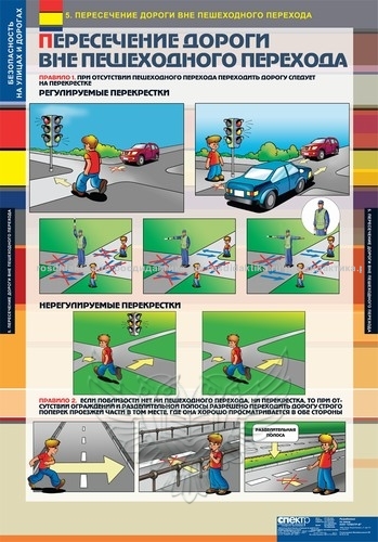 Комплект таблиц "Безопасность на улицах и дорогах" (12 таблиц 680х980)