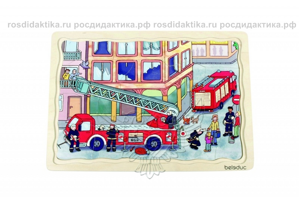 Развивающий Пазл "Пожарная бригада"