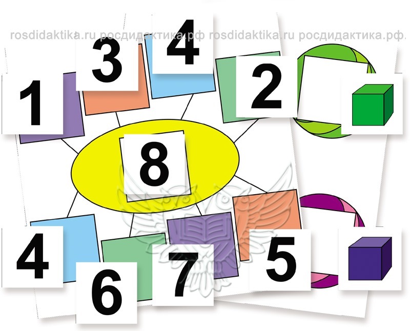 Касса цифр, знаков и фигур "Развитие элементарных математических представлений" (карточки 360 шт.+та