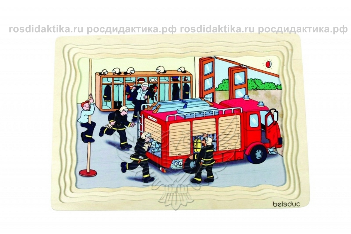 Развивающий Пазл "Пожарная бригада"
