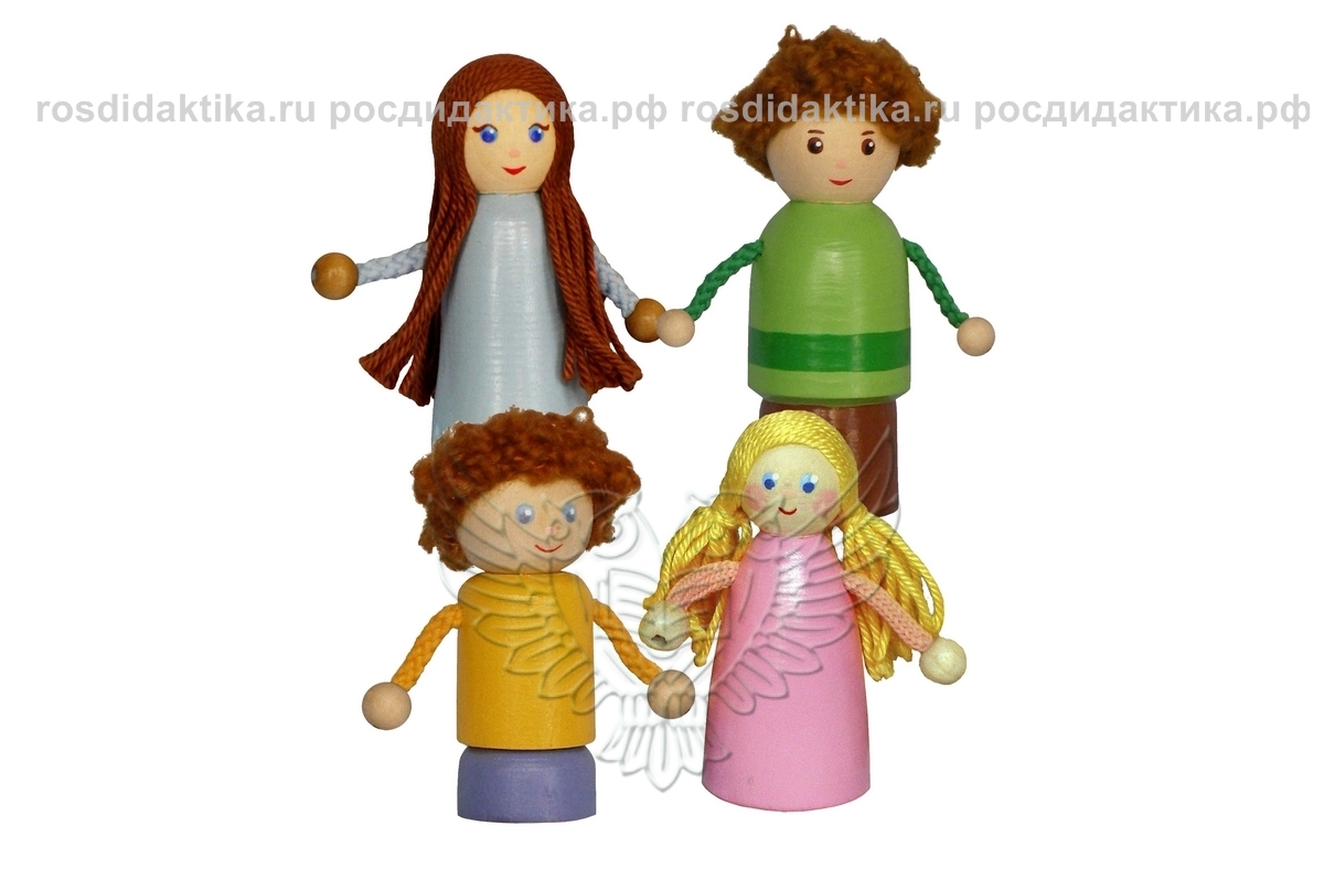 Набор пальчиковых игрушек «Семья 4 человека»