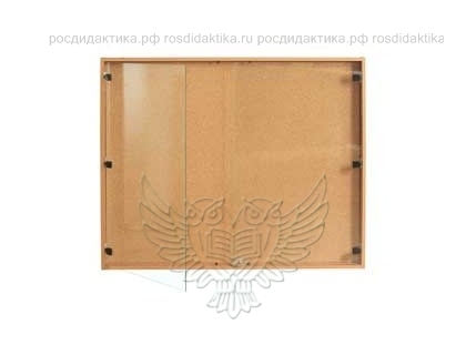 Доска информационная односекционная ВДО 1210, со стеклом, пробка, 1200х1000